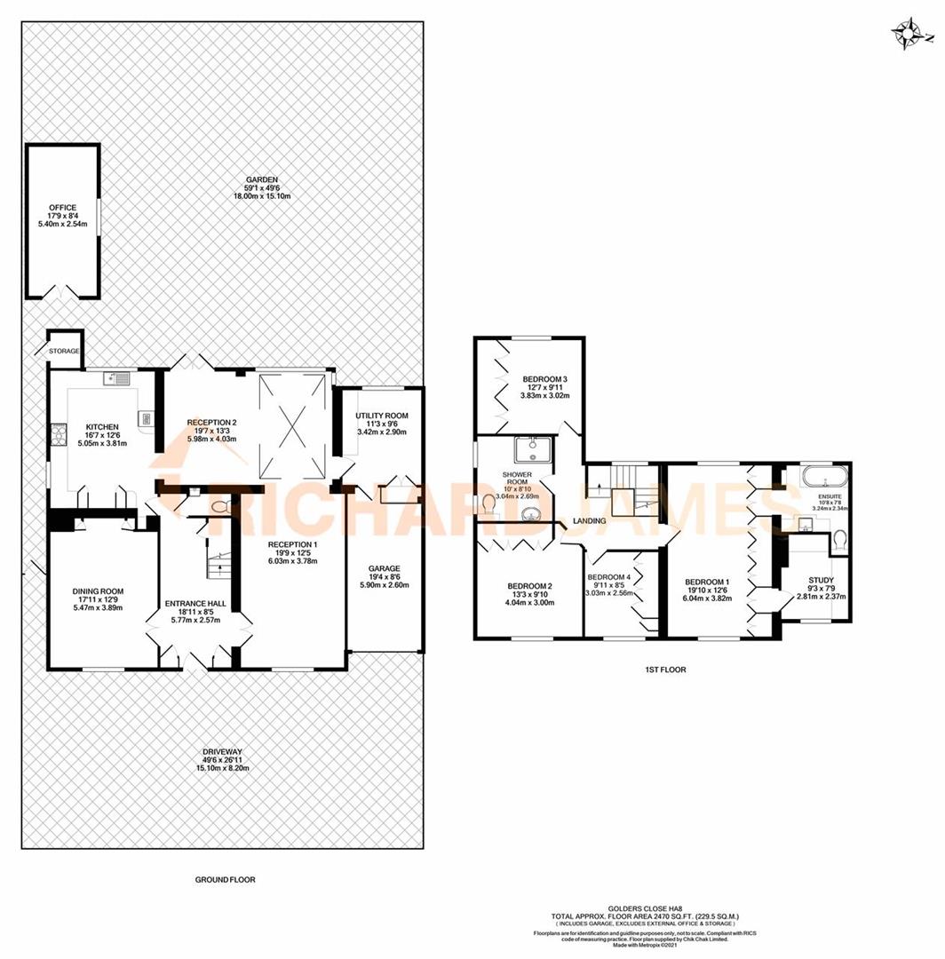 Floorplan for Golders Close