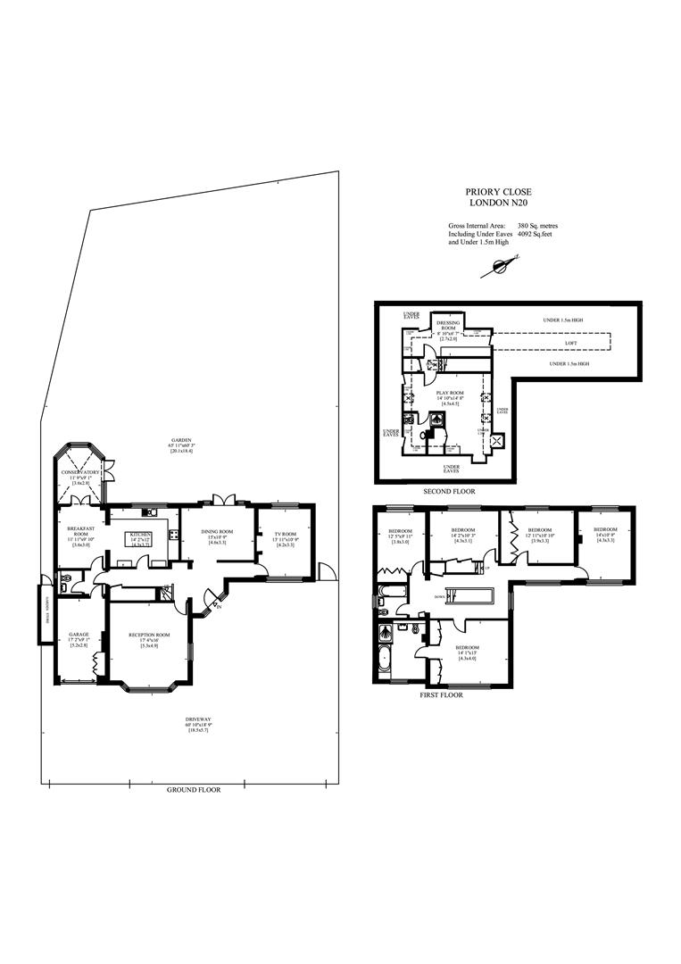 Floorplan for Priory Close,,Totteridge