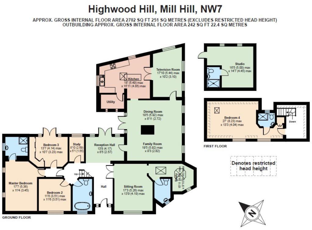 Floorplan for Hendon Park Lodge,Highwood Hill