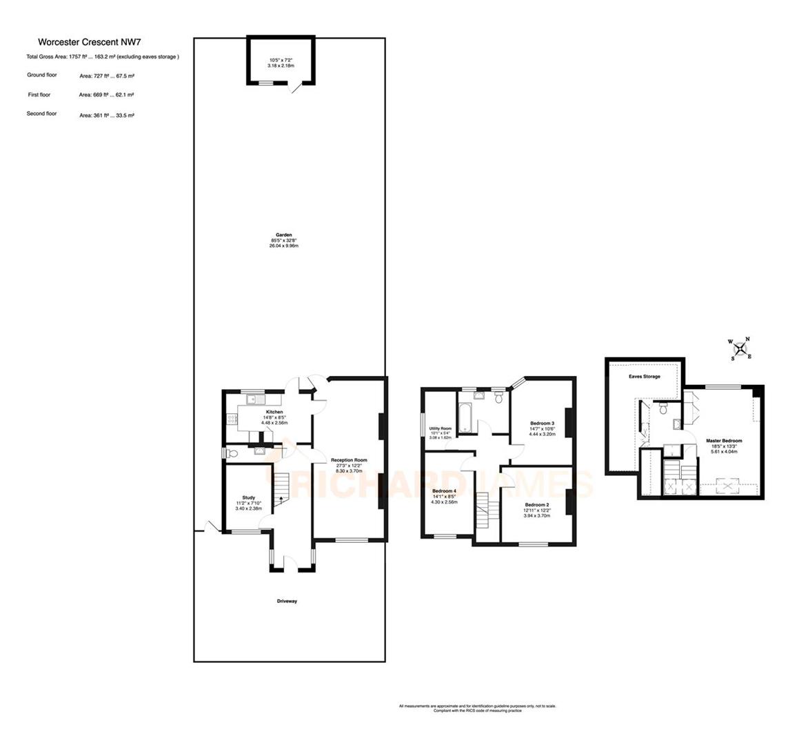Floorplan for Worcester Crescent