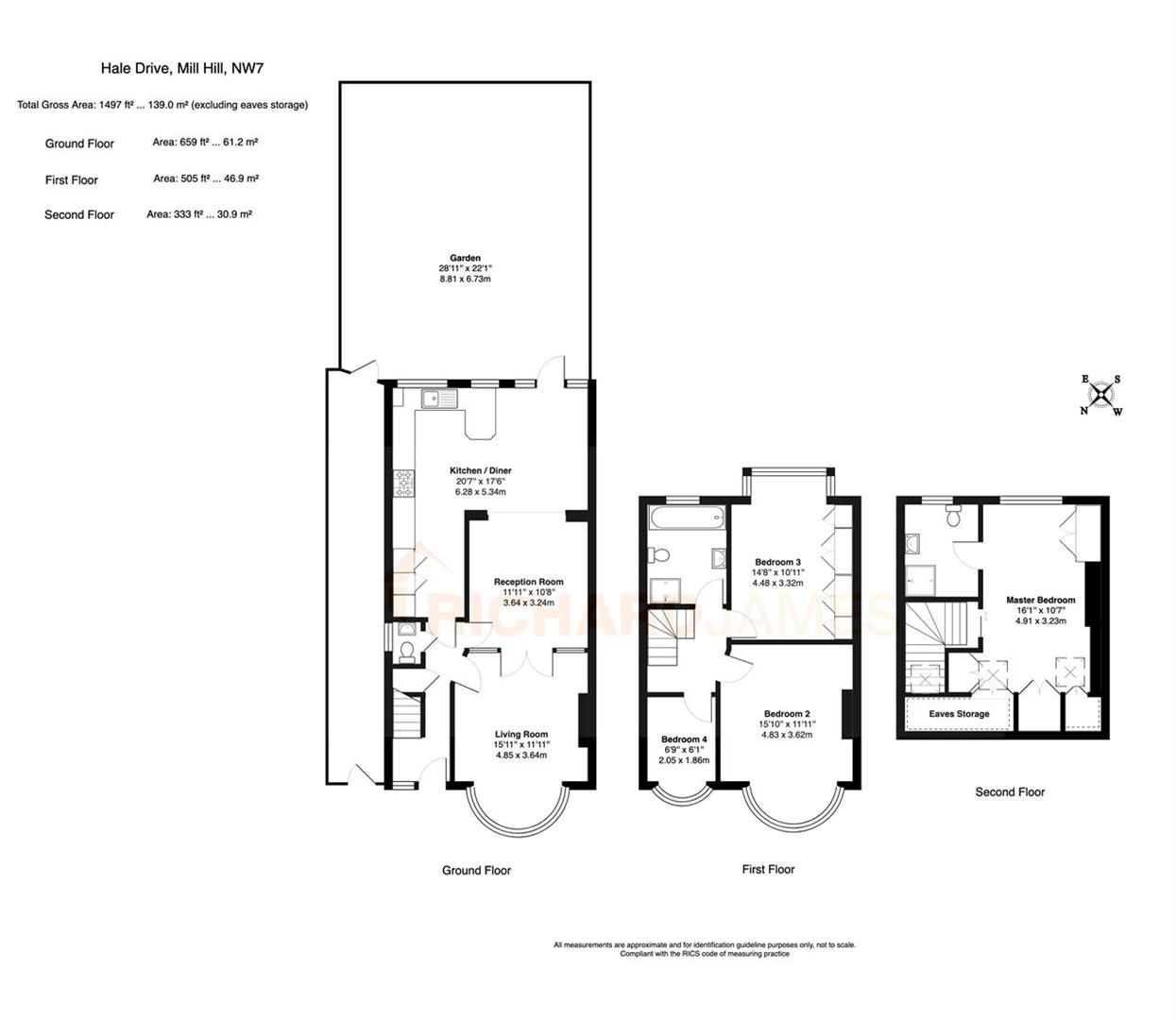 Floorplan for Hale Drive,Mill Hill