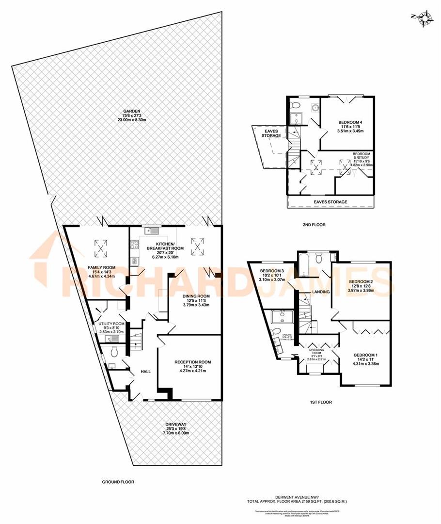 Floorplan for Derwent Avenue