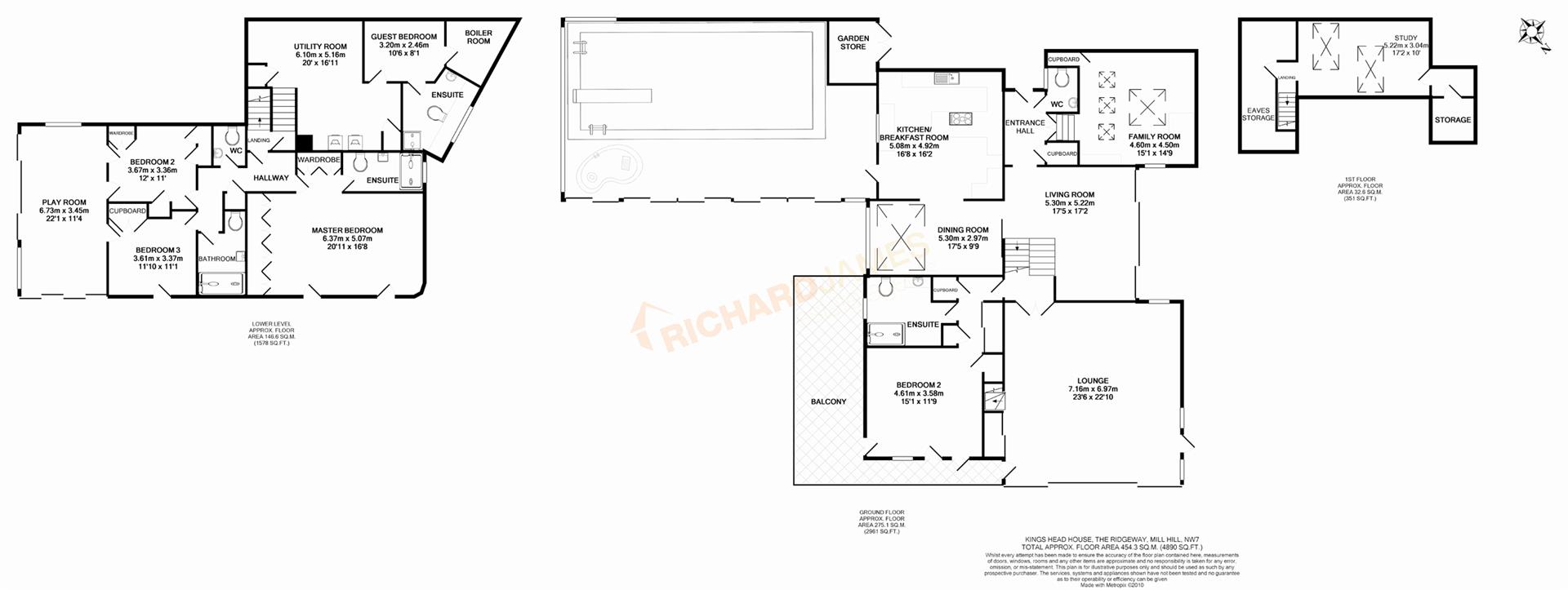 Floorplan for Kingshead House,The Ridgeway,Mill Hill