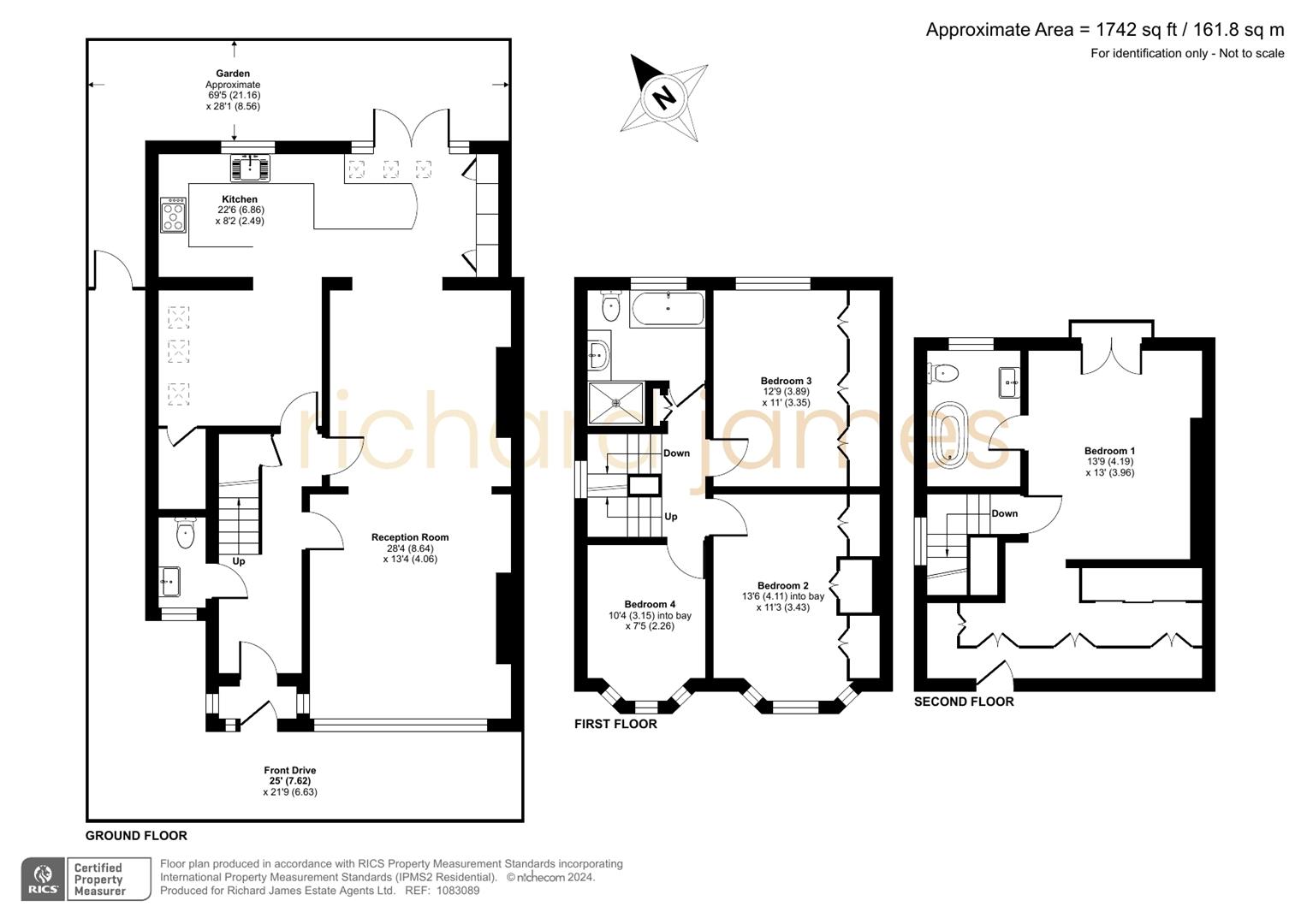 Floorplan for Chanctonbury Way, Woodside Park, London, N12