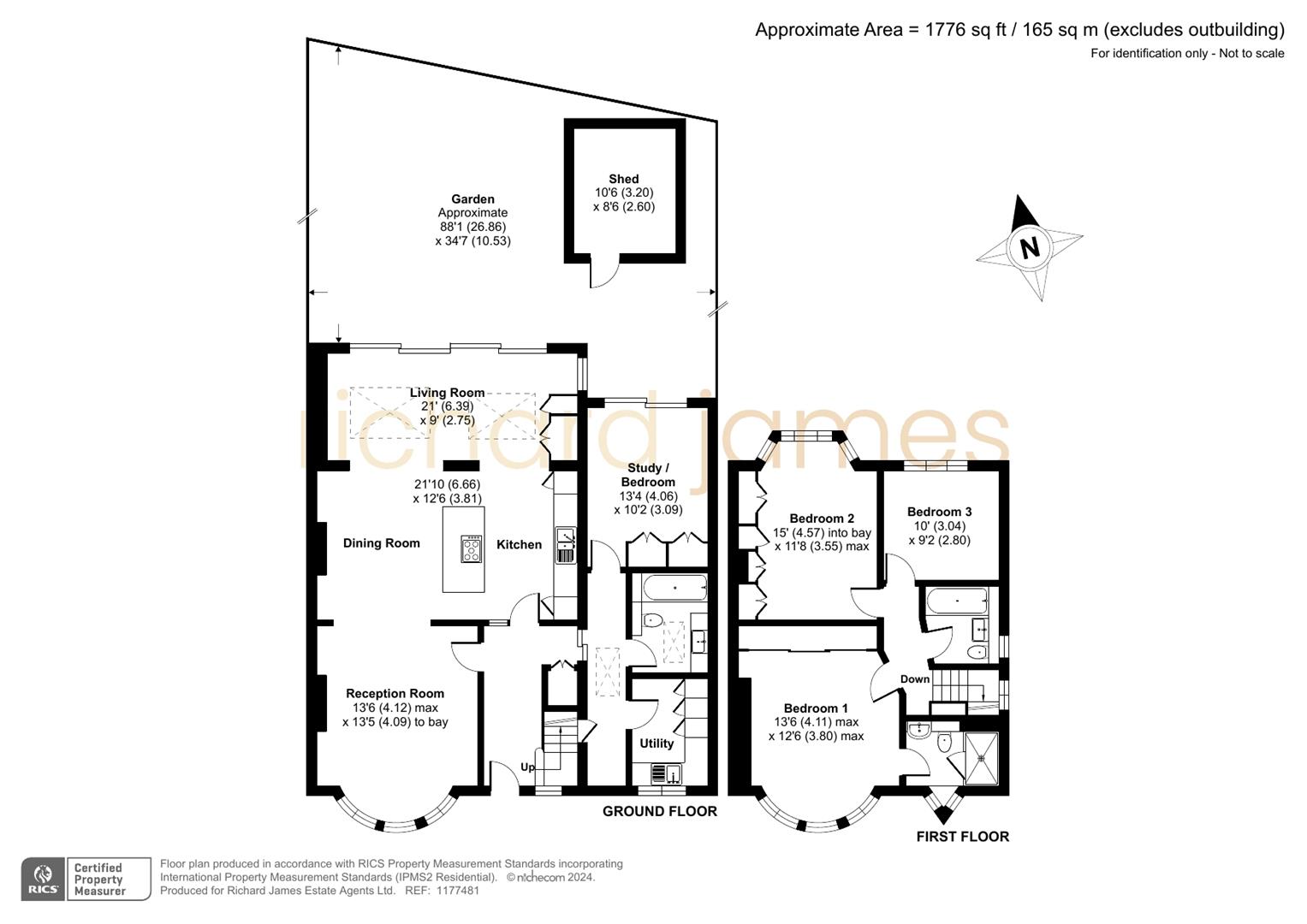 Floorplan for Goodwyn Avenue, London