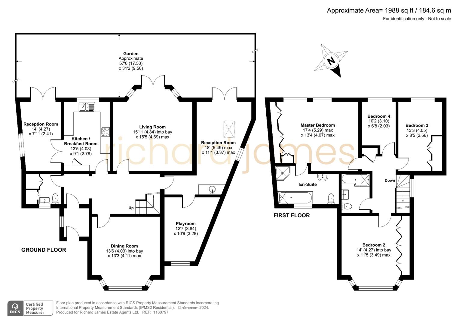 Floorplan for Lawrence Gardens, Mill Hill, London, NW7