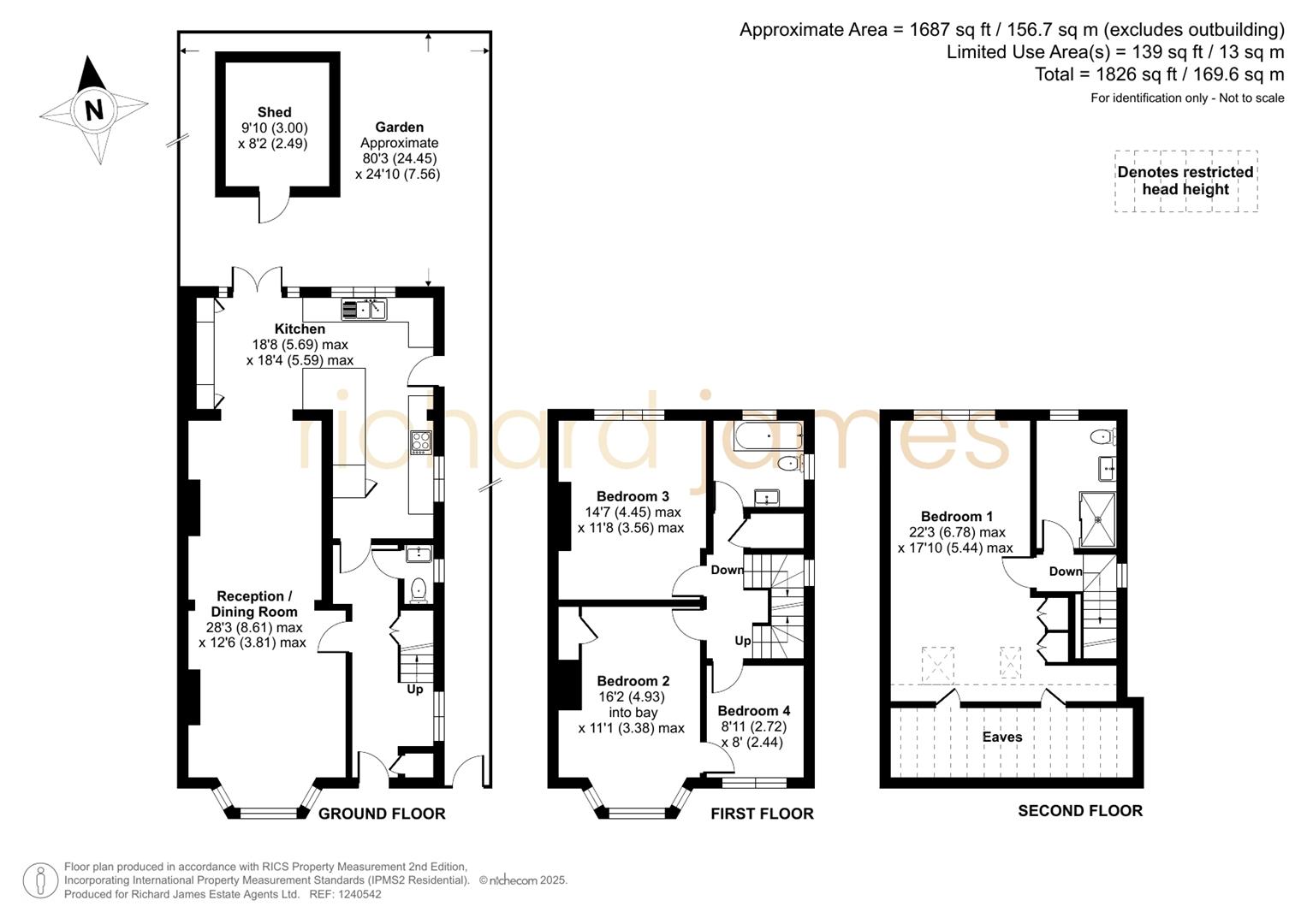 Floorplan for Woodland Way, Mill Hill, London, NW7