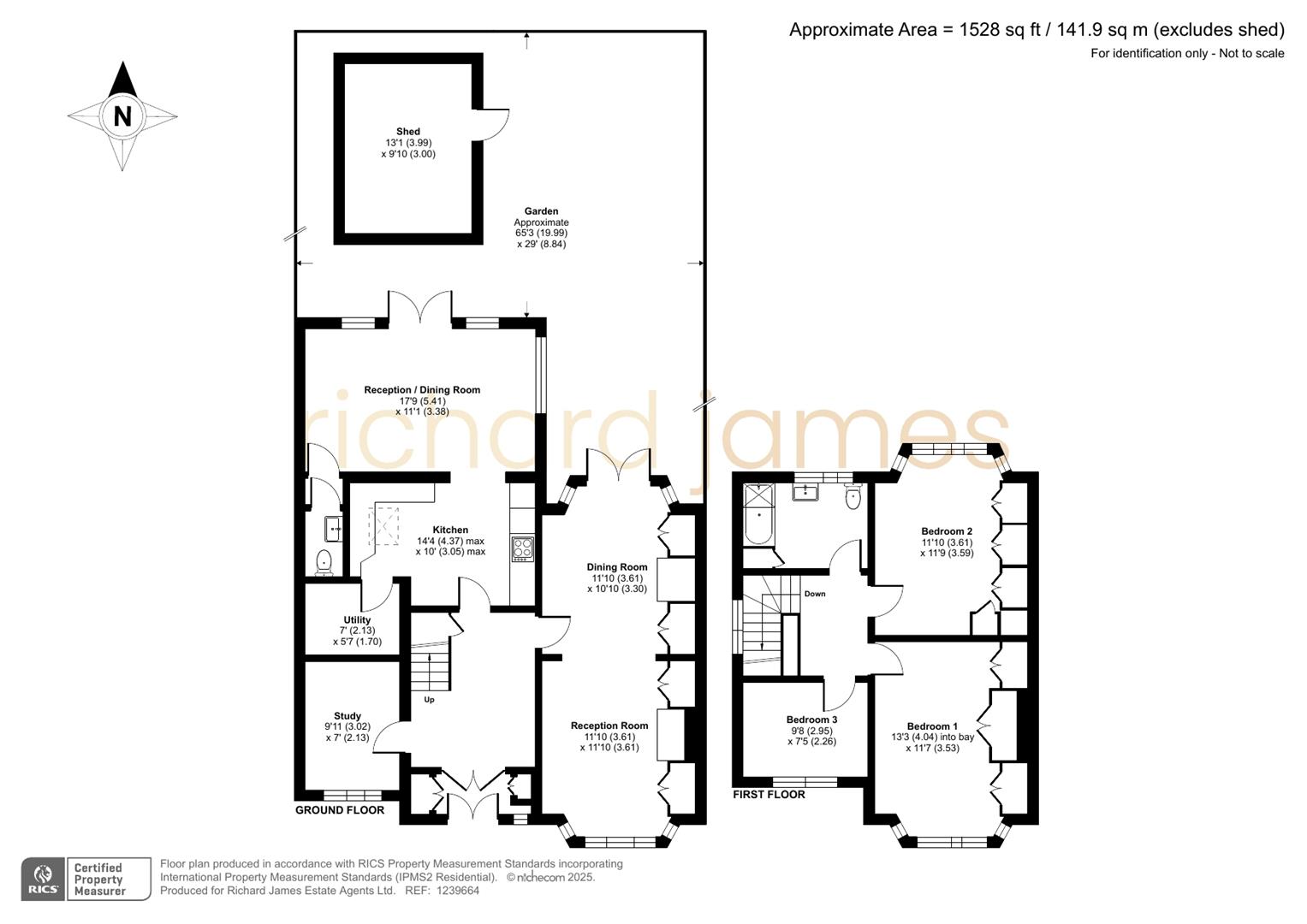 Floorplan for Hartland Drive, Edgware, HA8