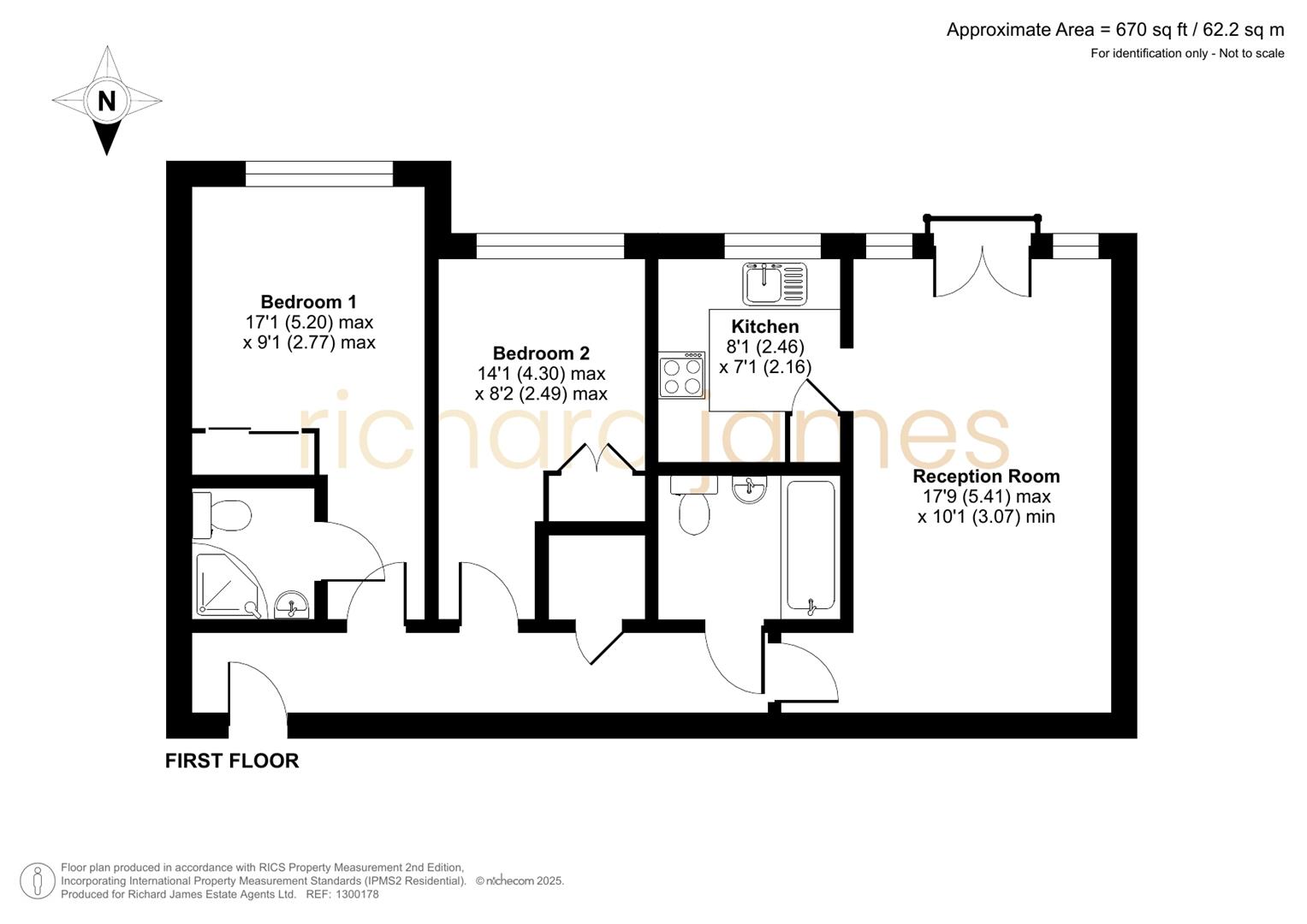 Floorplan for Bampton Drive, Mill Hill, NW7