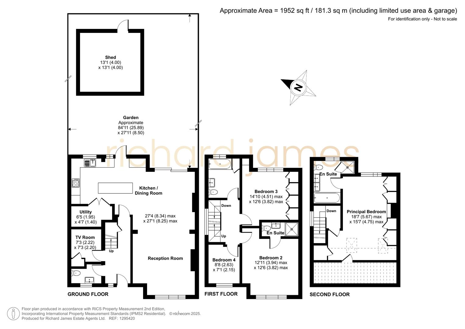 Floorplan for Derwent Avenue, Mill Hill, NW7