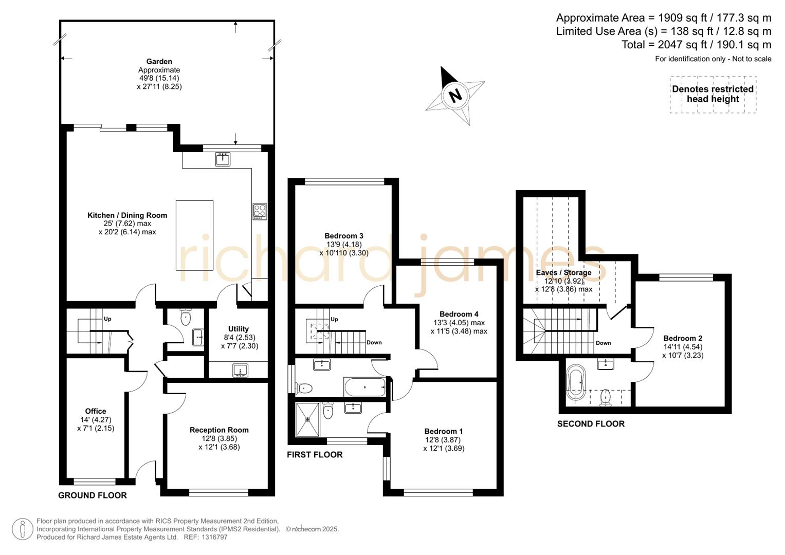 Floorplan for Sunnyfield, Mill Hill, London, NW7