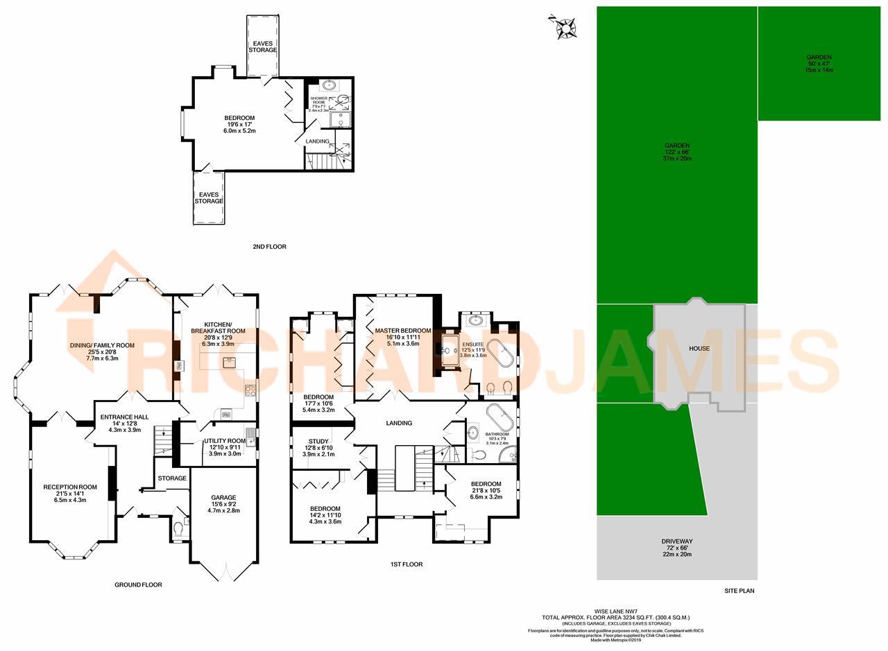 Floorplan for Wise Lane, Mill Hill, NW7