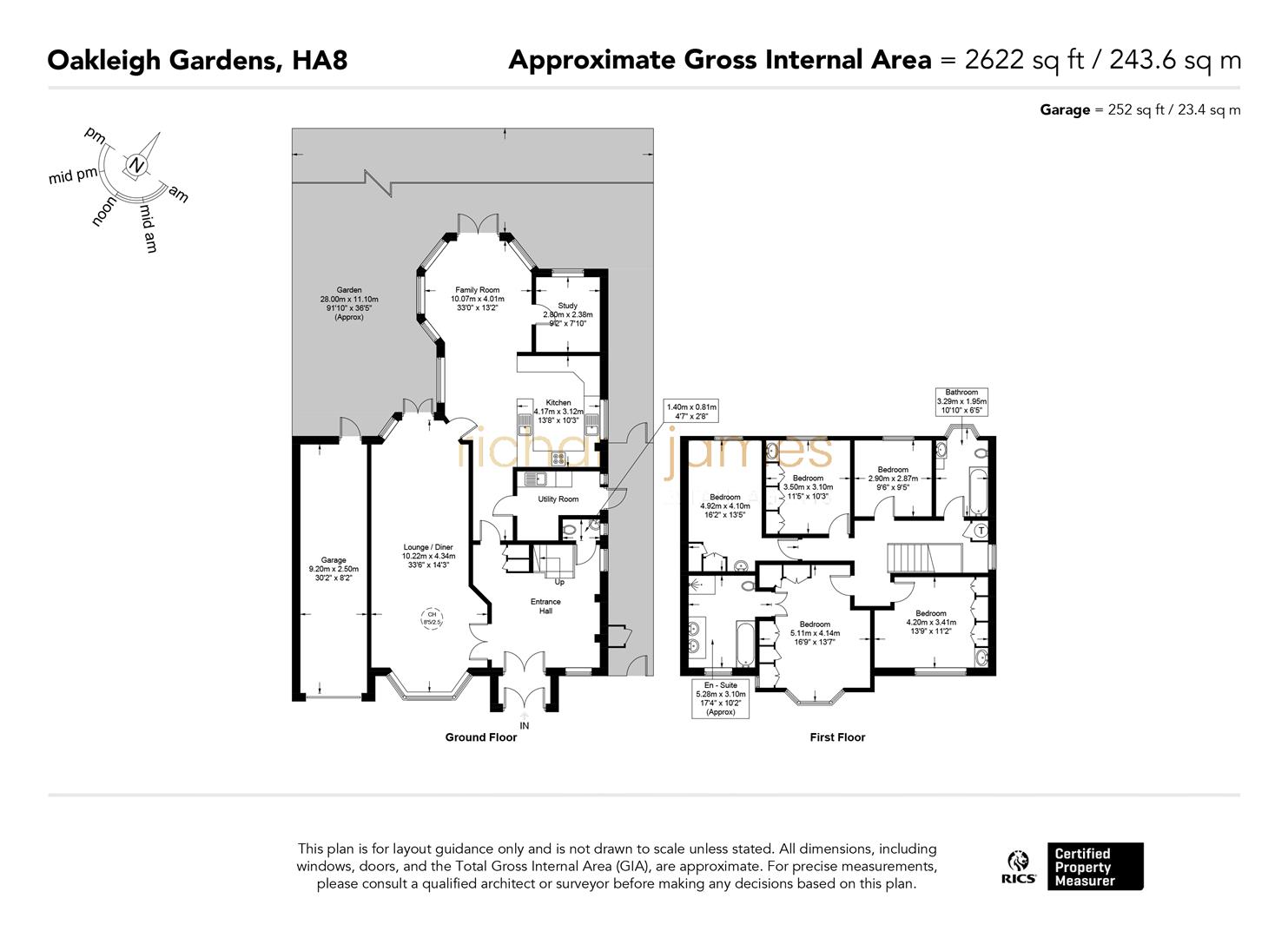 Floorplan for Oakleigh Gardens, Edgware, HA8
