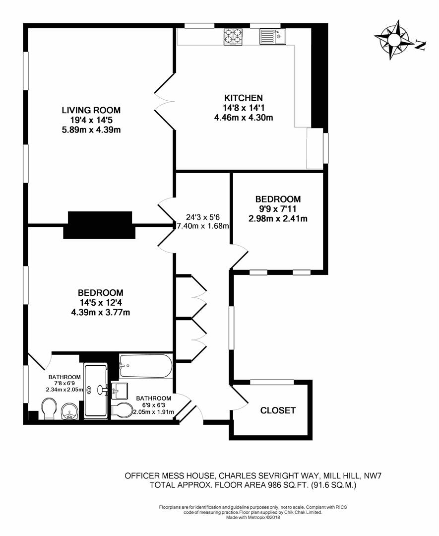 Floorplan for Charles Sevright Way, Mill Hill, NW7