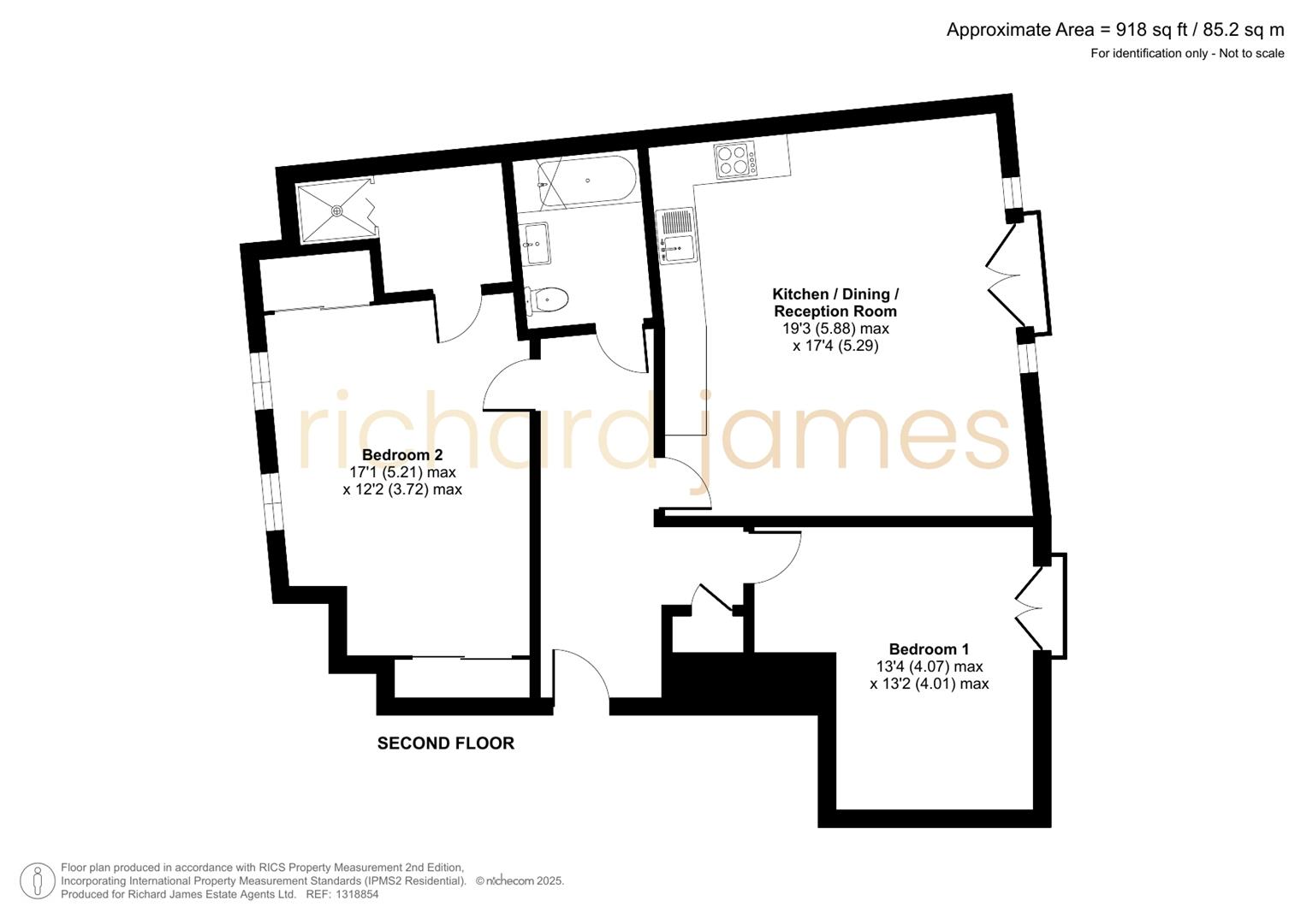Floorplan for Roseberry Place, Mill Hill, NW7