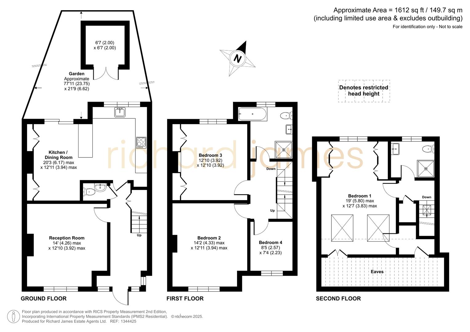 Floorplan for Downhurst Avenue, Mill Hill, NW7