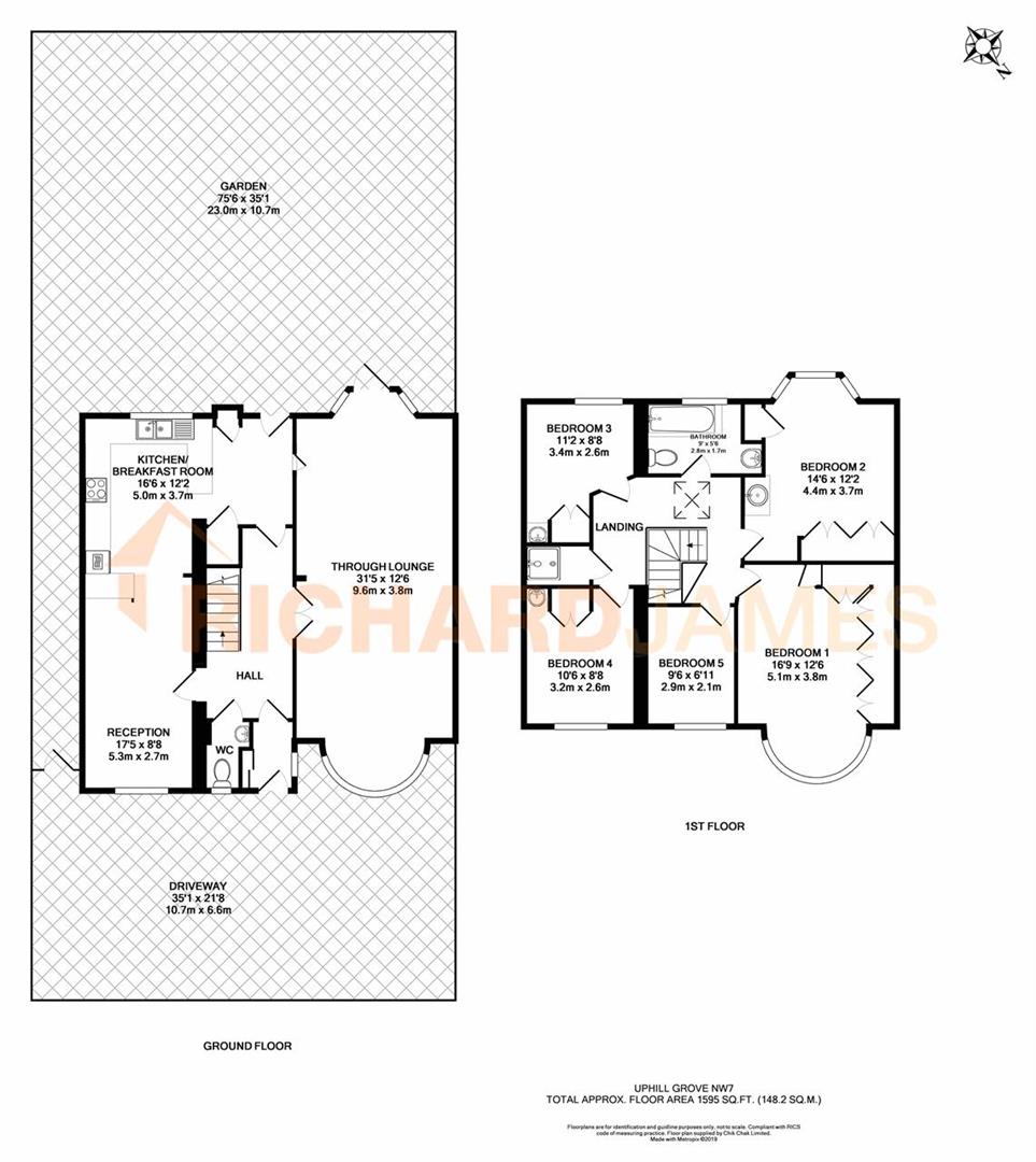 Floorplan for Uphill Grove, Mill Hill, London, NW7