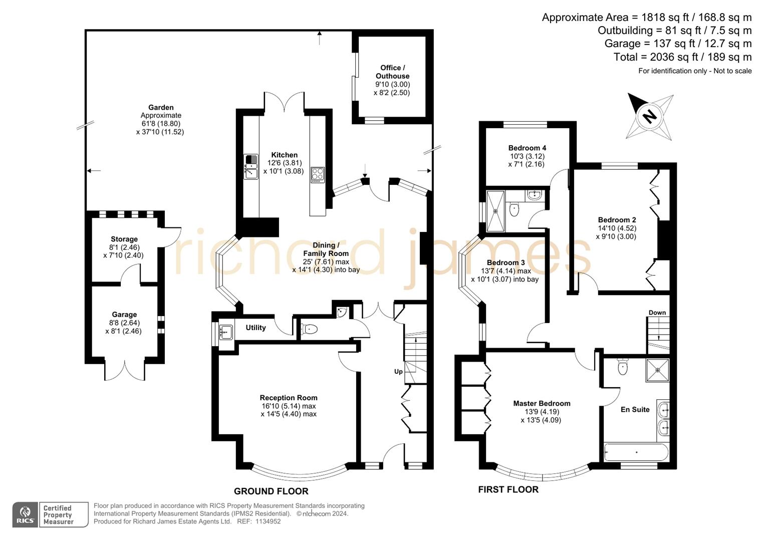 Floorplan for Millway, Mill Hill, London, NW7