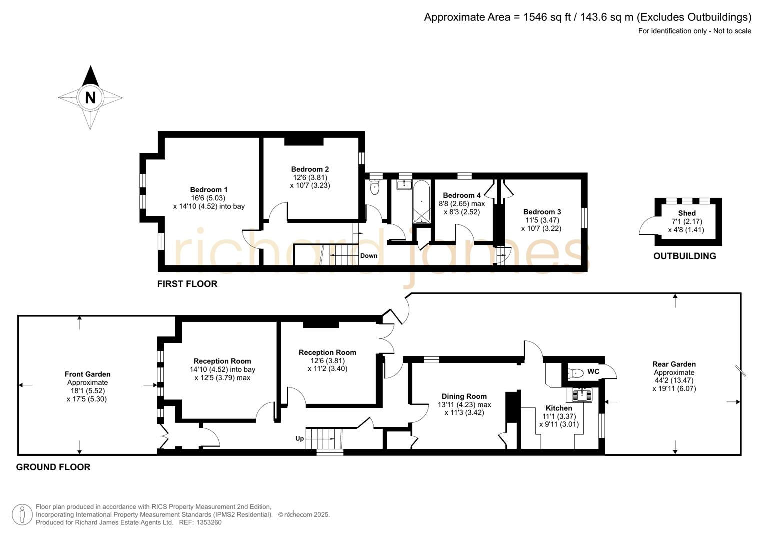 Floorplan for Byron Road, Mill Hill, London, NW7