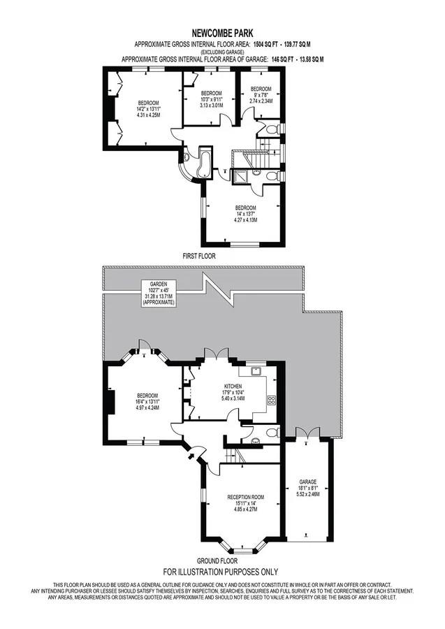 Floorplan for Newcombe Park, Mill Hill, NW7