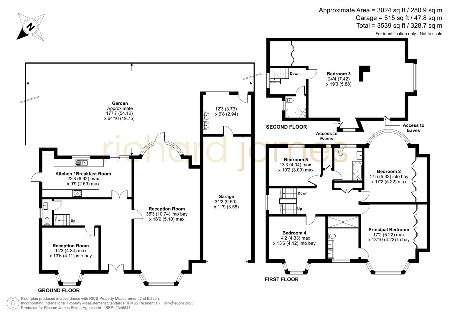 Floorplan for Weymouth Avenue, London, NW7