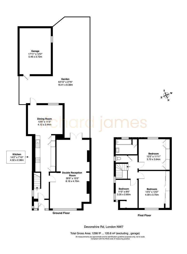 Floorplan for Devonshire Road, Mill Hill, NW7