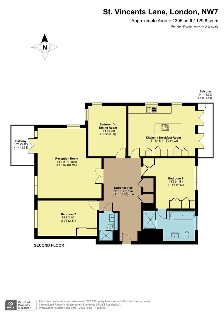 Floorplan for St. Vincents Lane, Mill Hill, NW7