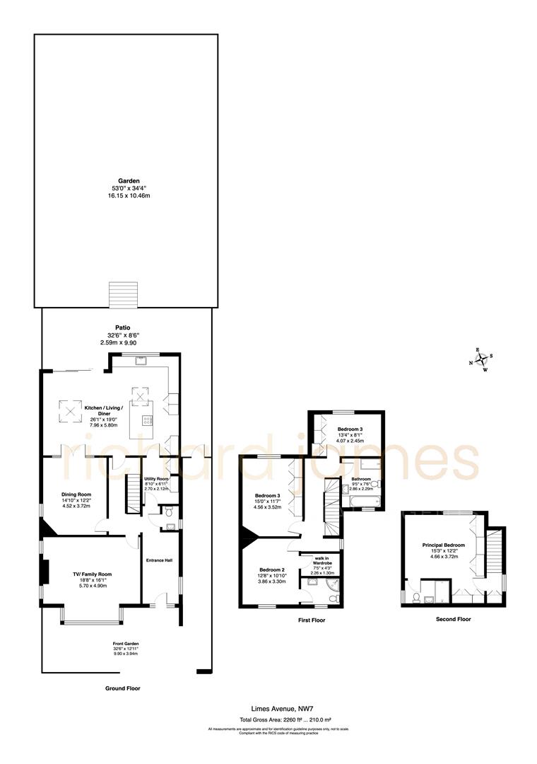 Floorplan for Limes Avenue, Mill Hill, NW7