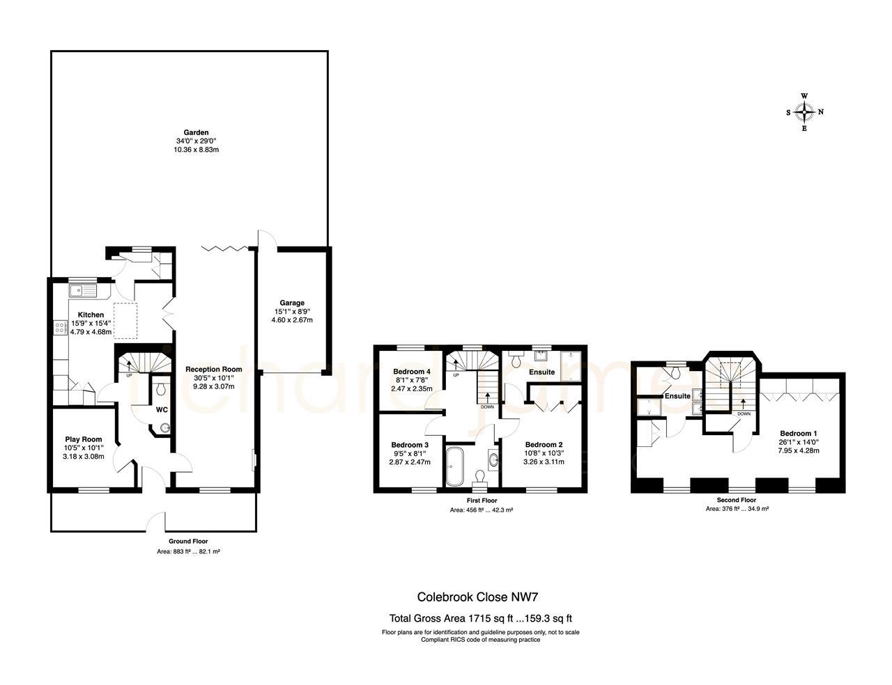 Floorplan for Colebrook Close, Mill Hill, NW7