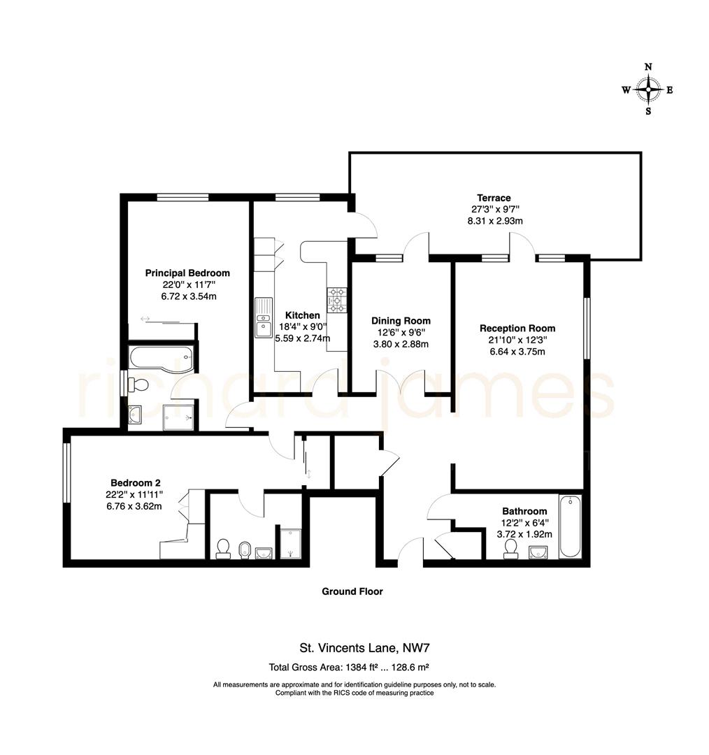 Floorplan for St Vincent's Lane, Mill Hill, London, NW7