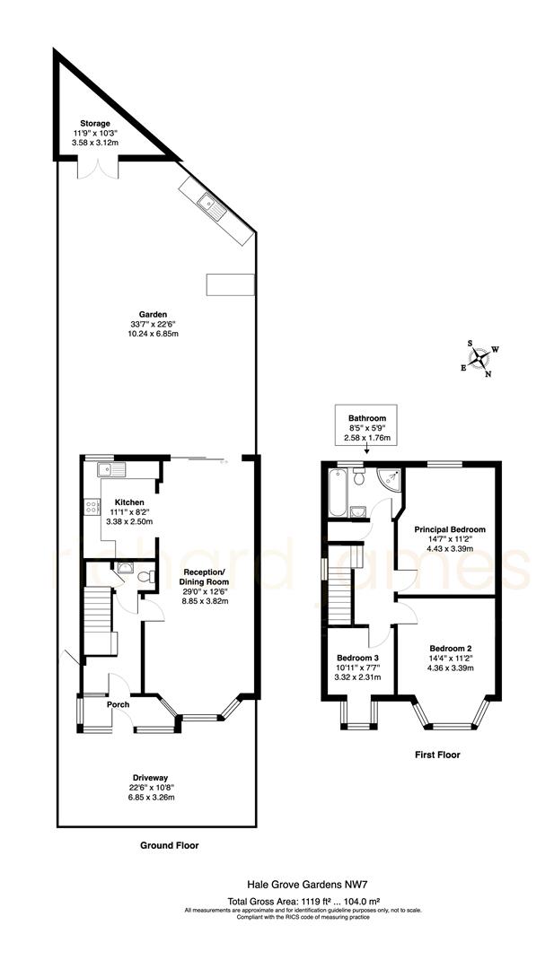 Floorplan for Hale Grove Gardens, Mill Hill, NW7