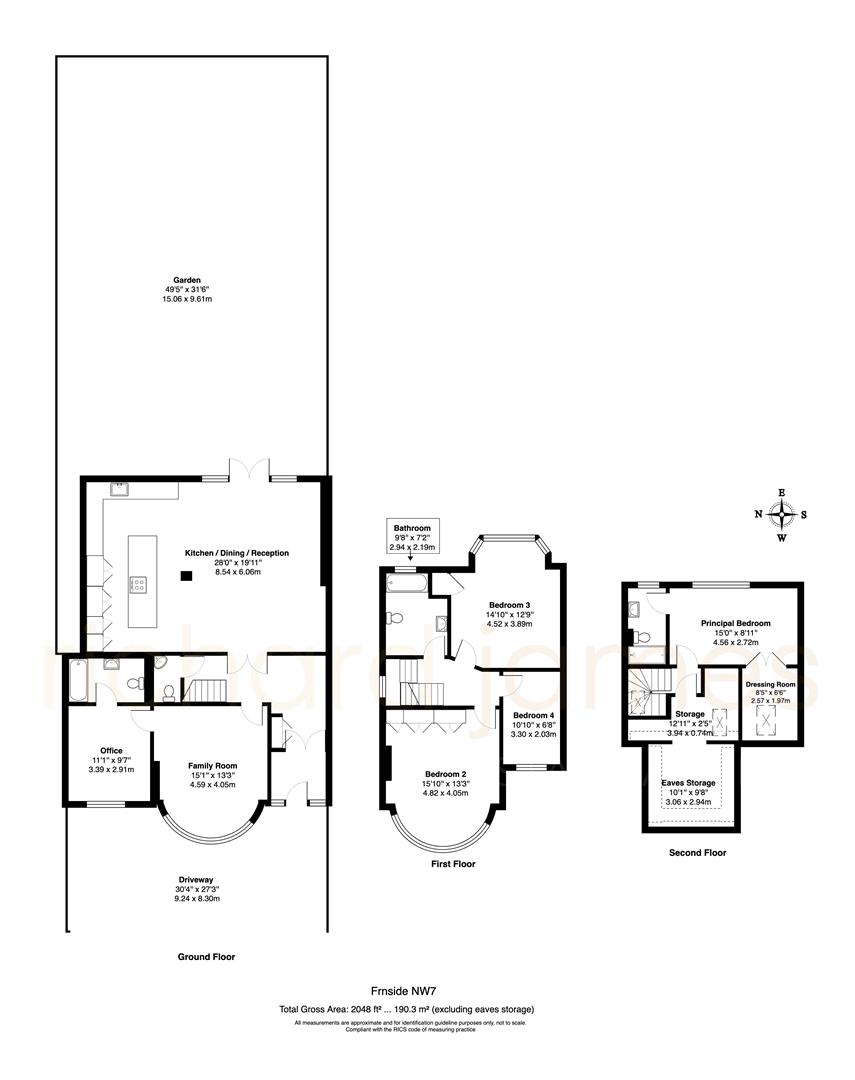 Floorplan for Fernside Avenue, Mill Hill, NW7