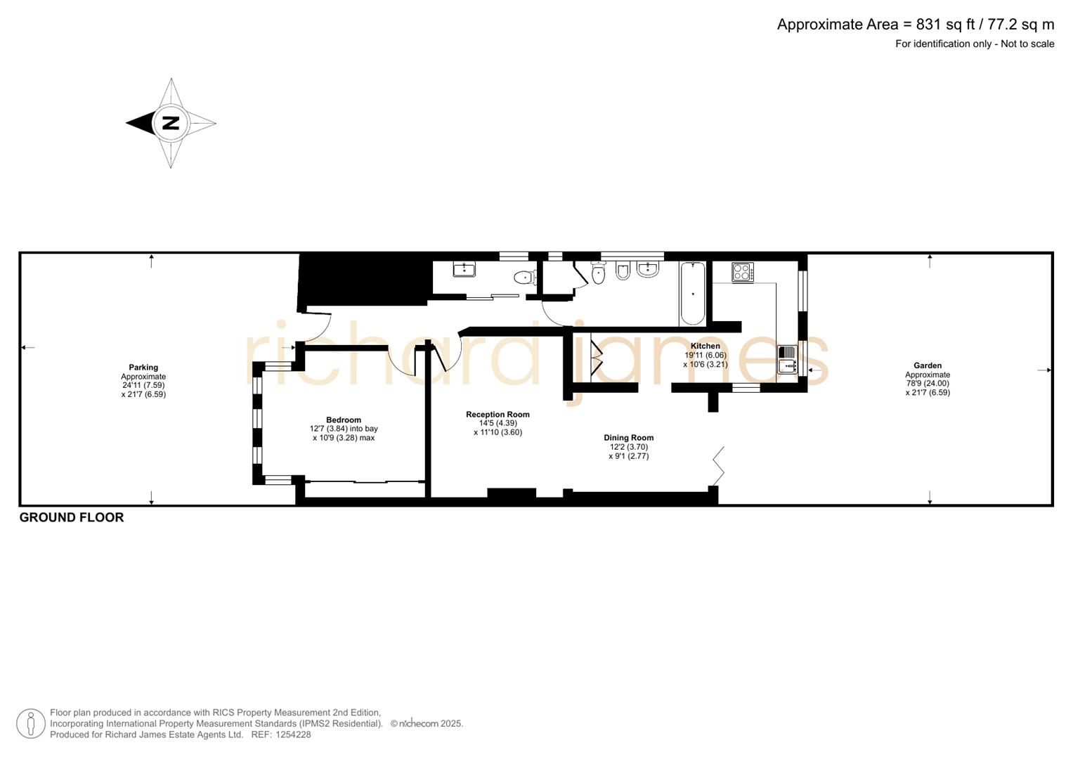 Floorplan for Goodwyn Avenue, Mill Hill, NW7