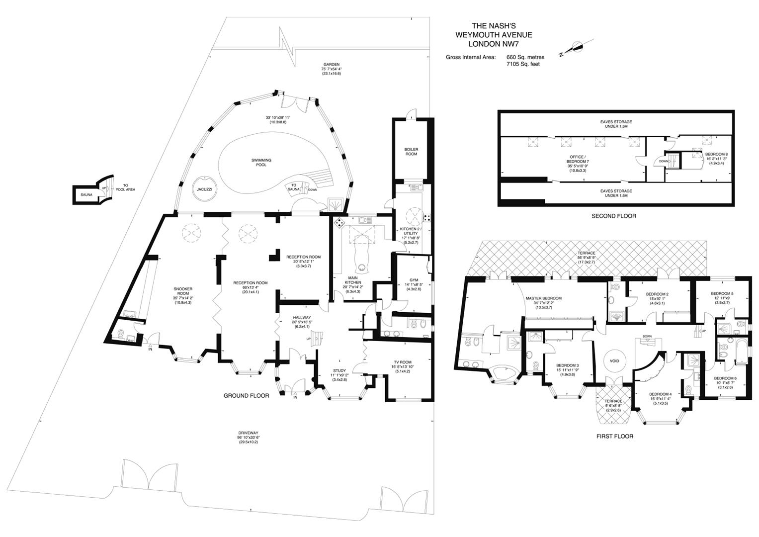 Floorplan for Weymouth Avenue, London, NW7