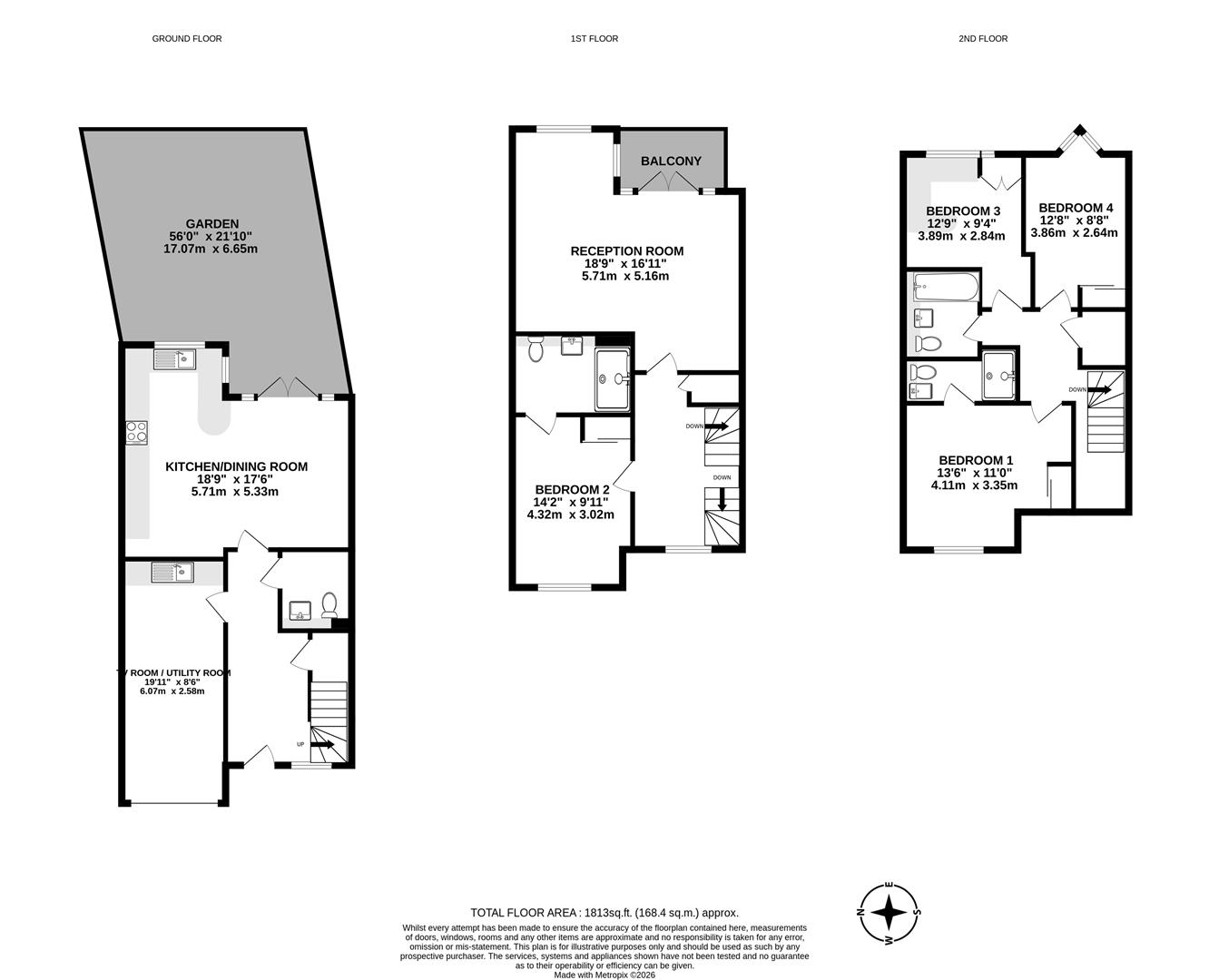 Floorplan for Charles Sevright Way, London, NW7