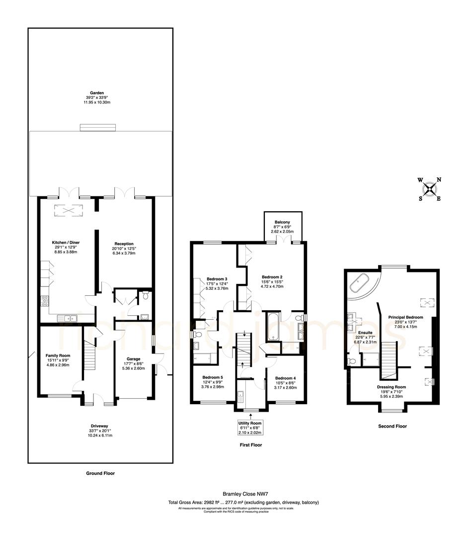 Floorplan for Bramley Close, Mill Hill, NW7
