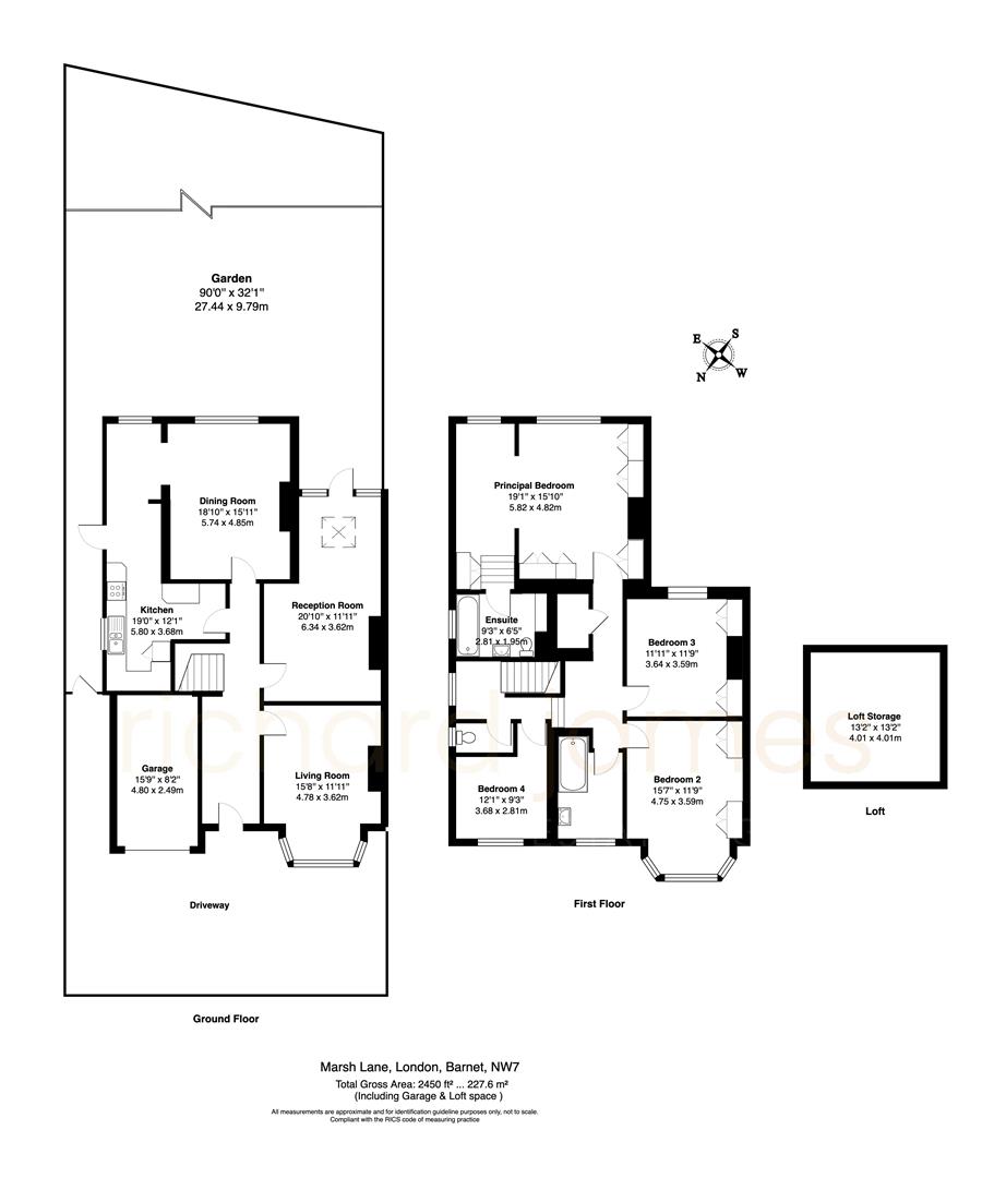 Floorplan for Marsh Lane, Mill Hill, NW7