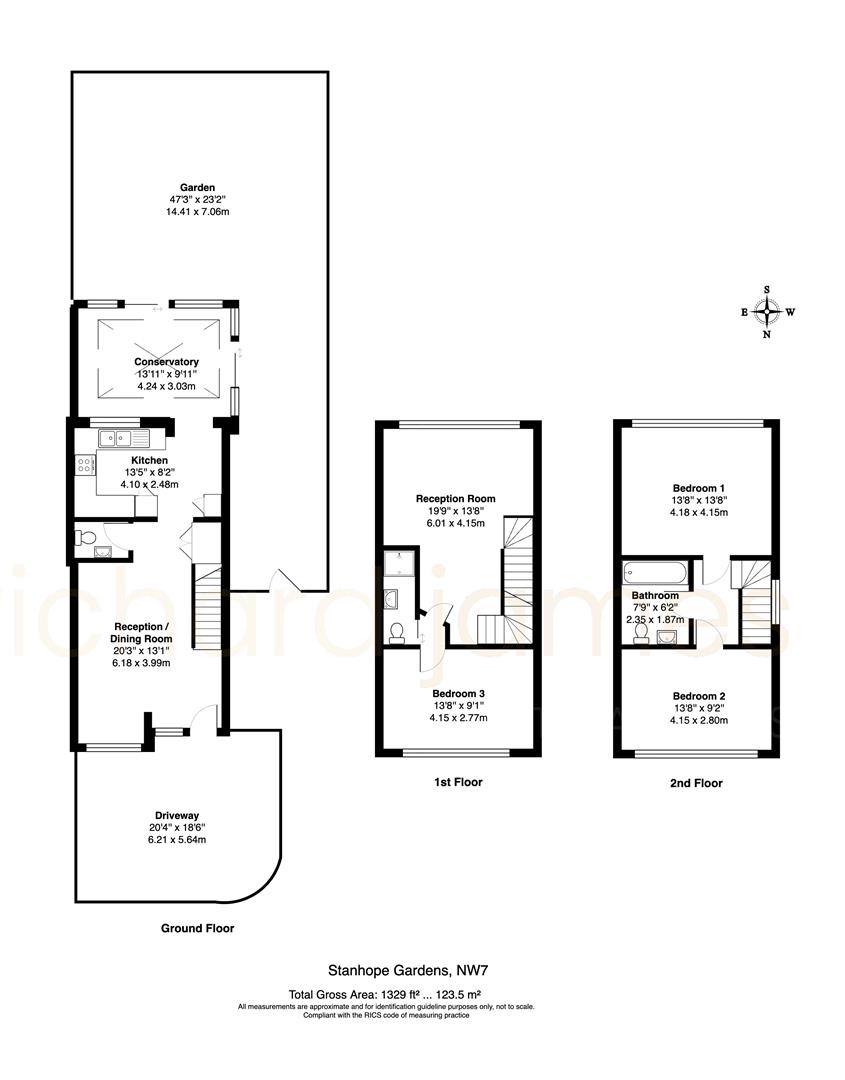 Floorplan for Stanhope Gardens, London, NW7