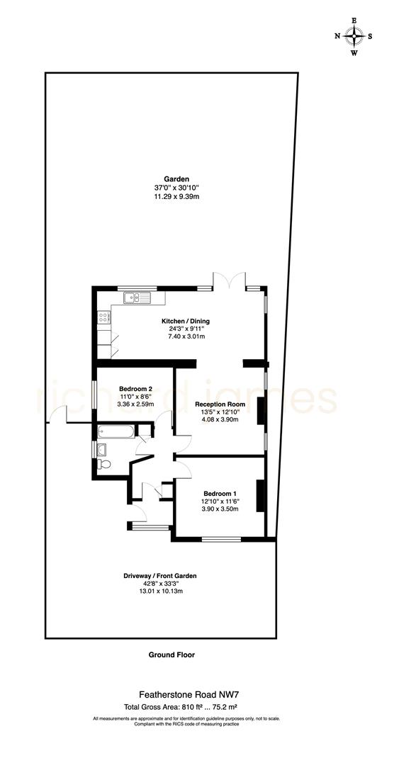 Floorplan for Featherstone Road, Mill Hill, NW7