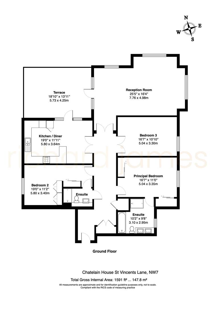 Floorplan for St. Vincents Lane, Mill Hill, NW7