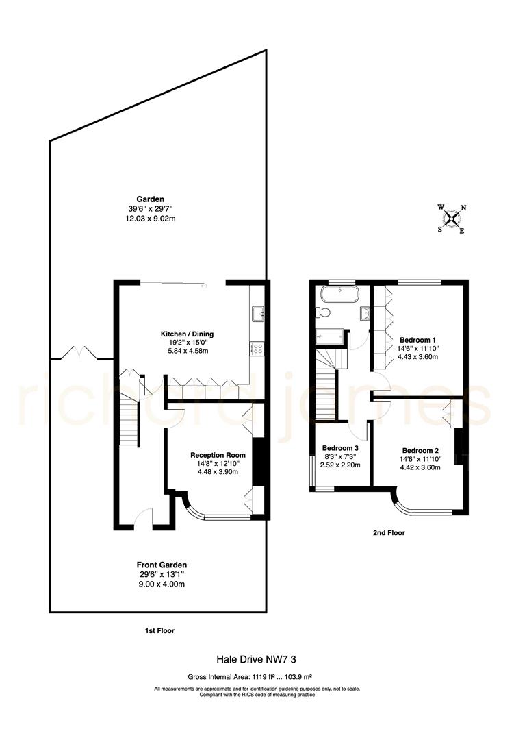 Floorplan for Hale Drive, Mill Hill, NW7
