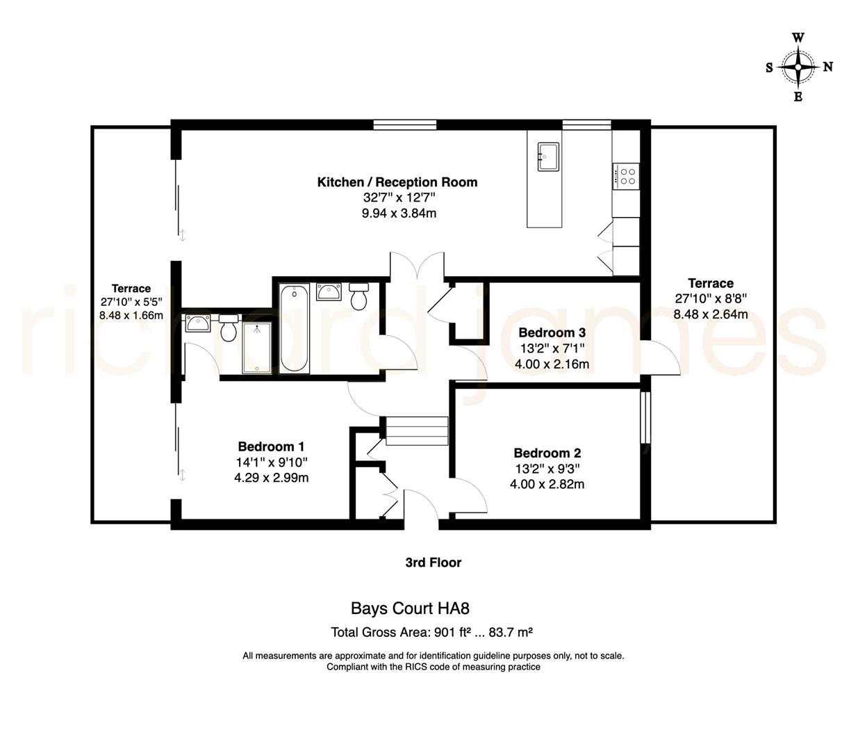 Floorplan for Hale Lane, Edgware, HA8