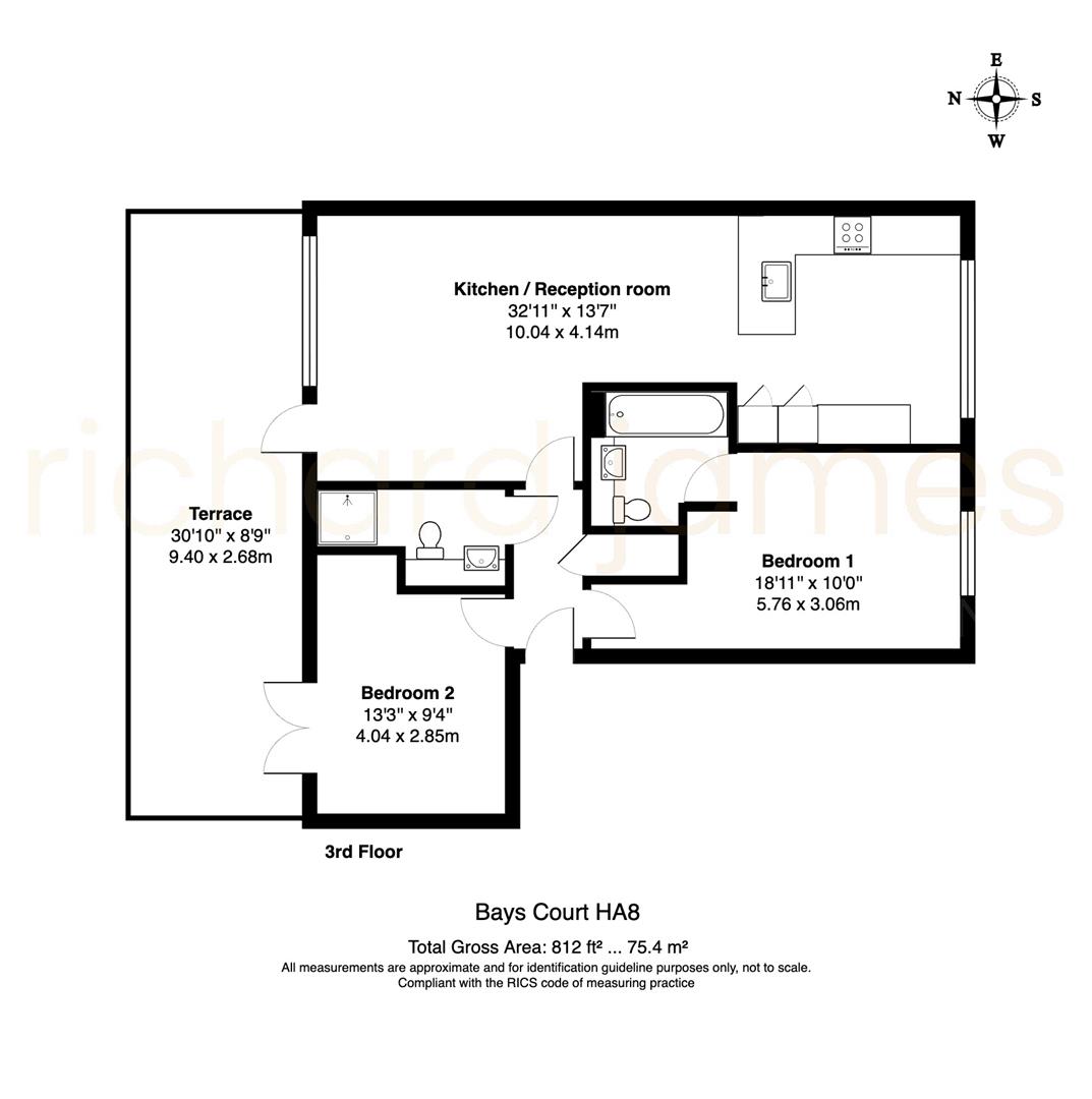 Floorplan for Hale Lane, Edgware, HA8
