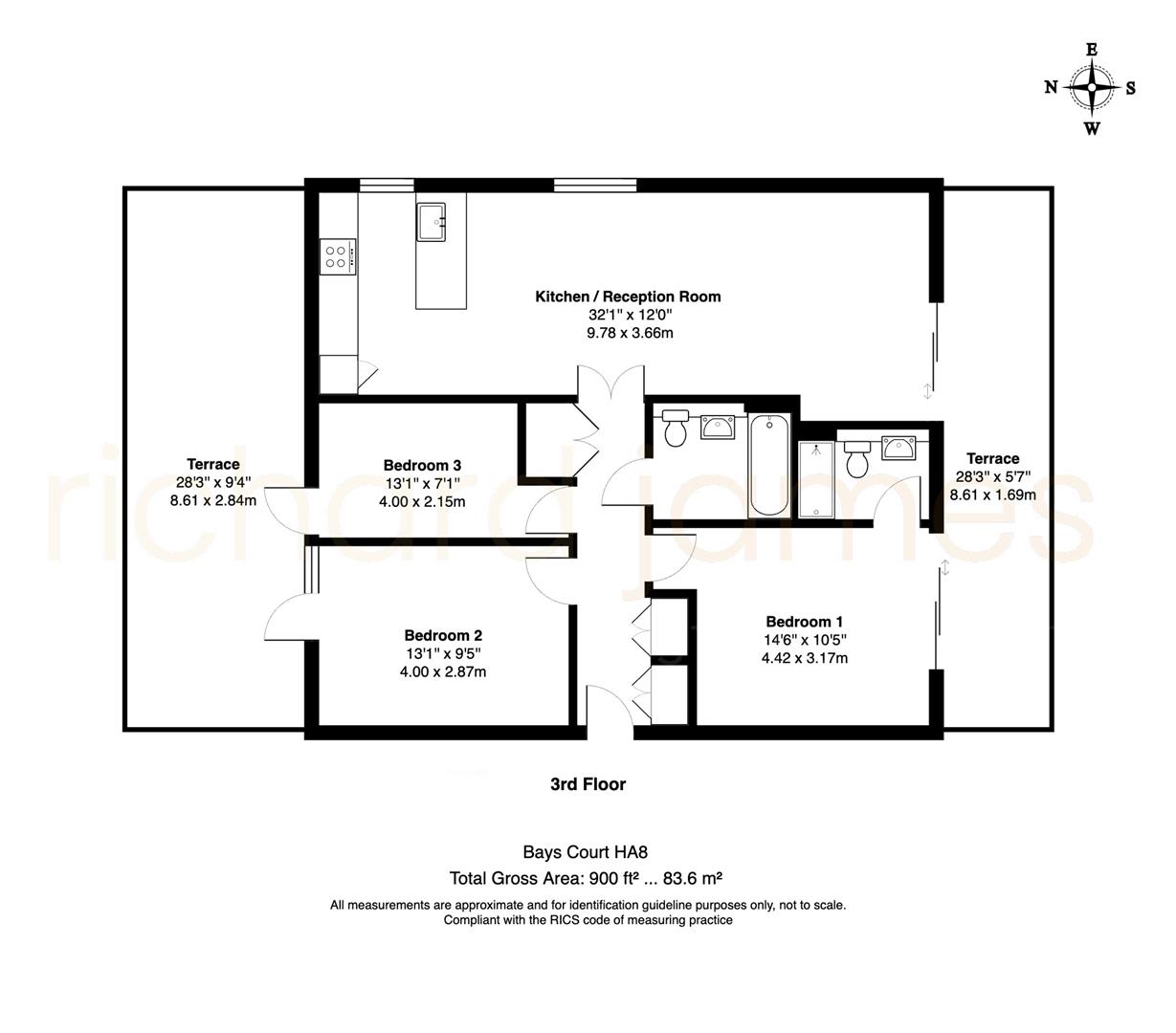 Floorplan for Hale Lane, Edgware, HA8