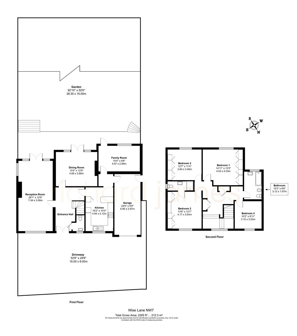 Floorplan for Wise Lane, Mill Hill, NW7
