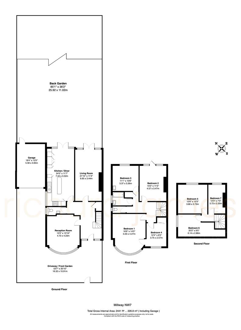 Floorplan for Millway, Mill Hill, NW7