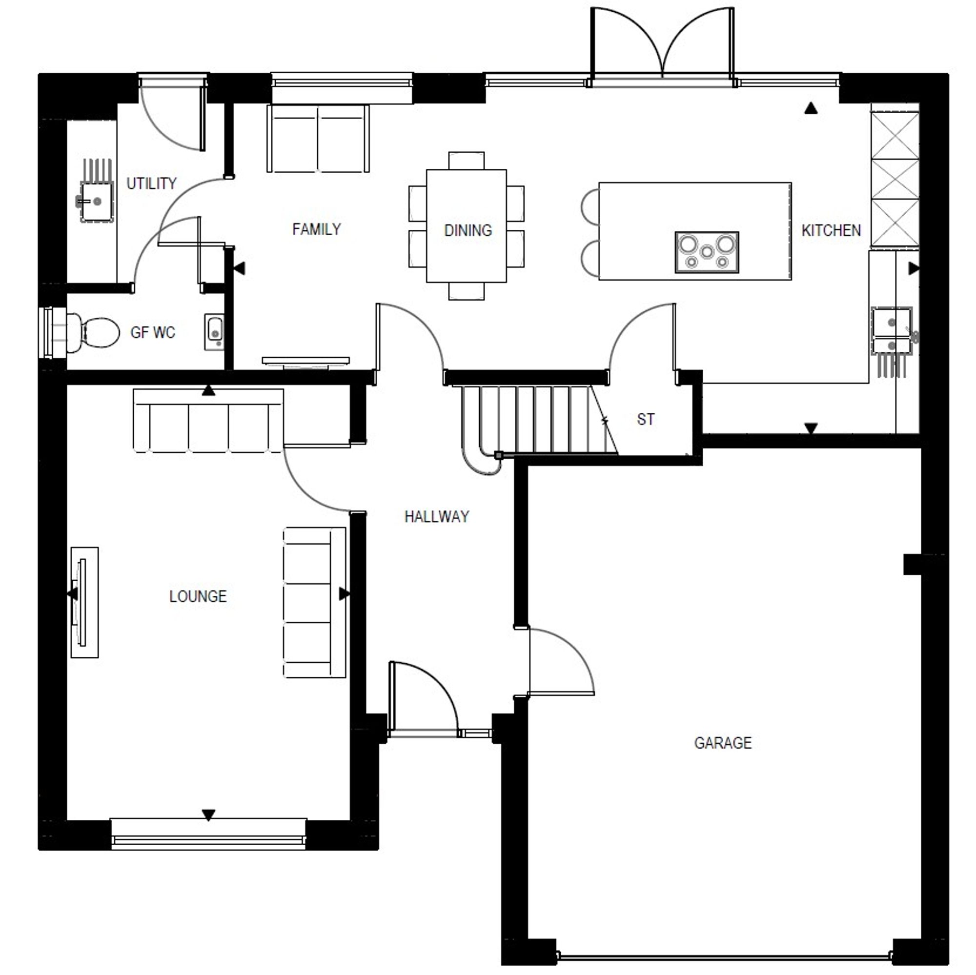Floorplan for Detached family home with garage & parking. SAVE ££££'s - £27,500 STAMP DUTY paid