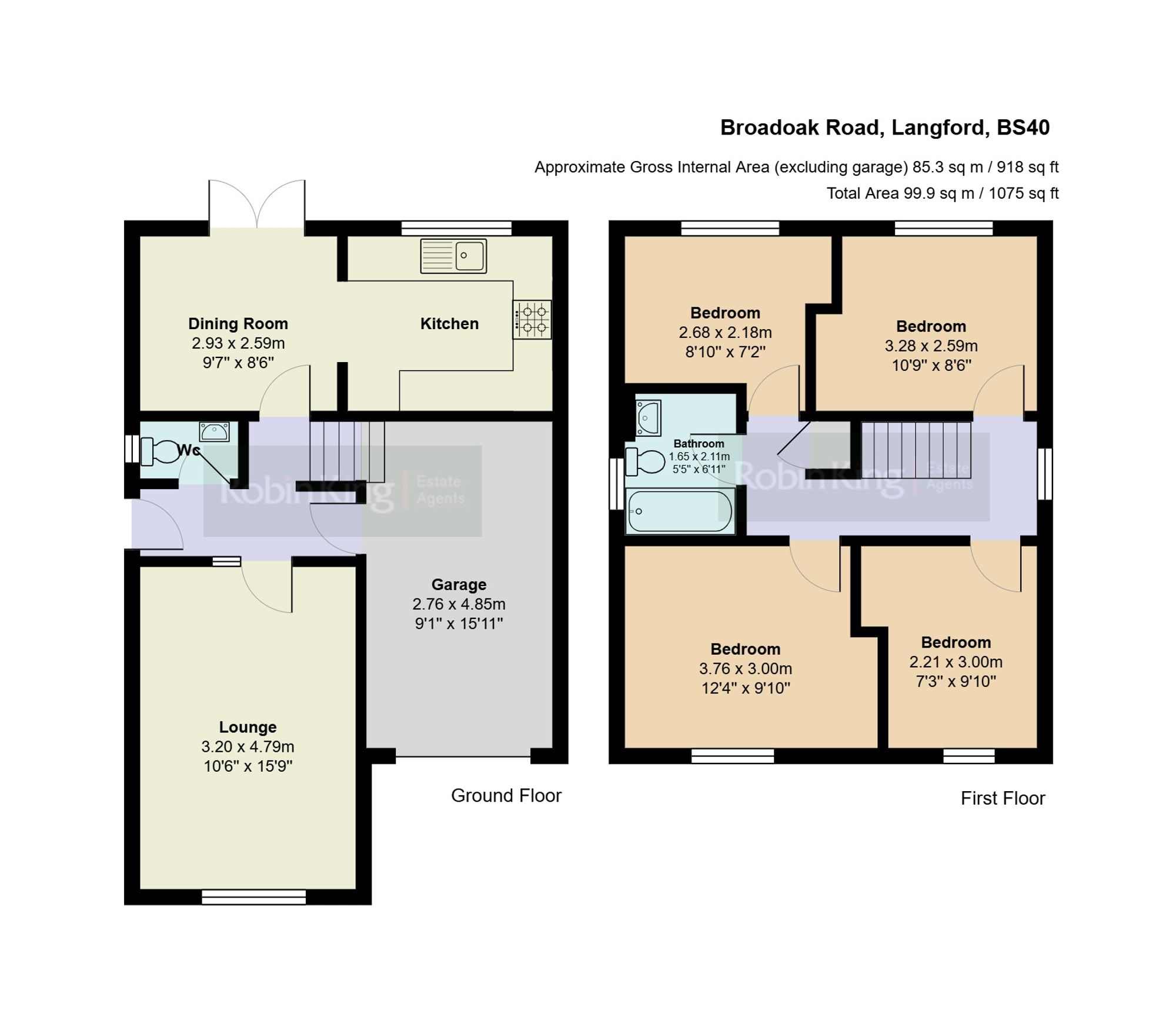Floorplan for Broadoak Road, Langford, BS40