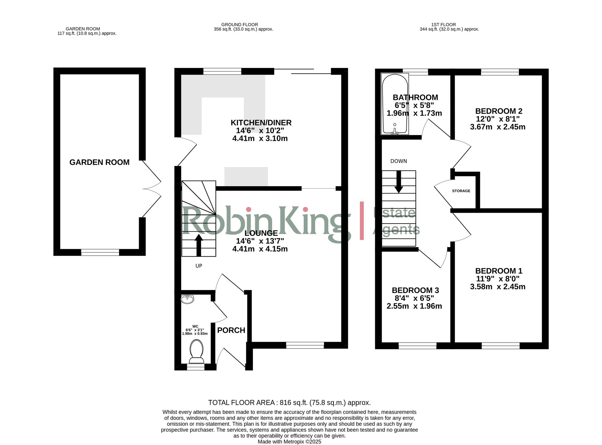 Floorplan for Avalon Close, Yatton, BS49