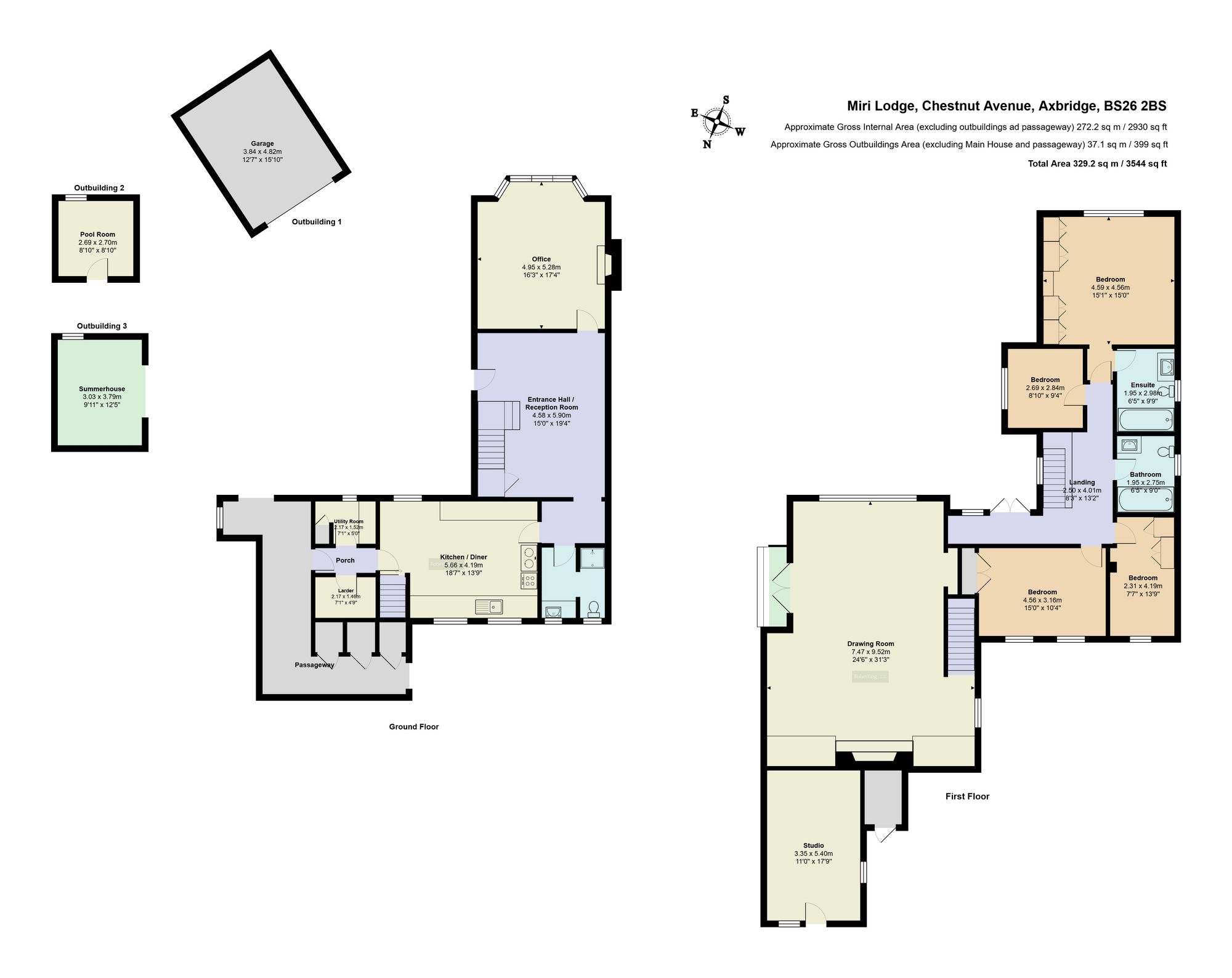 Floorplan for Chestnut Avenue, Axbridge, BS26